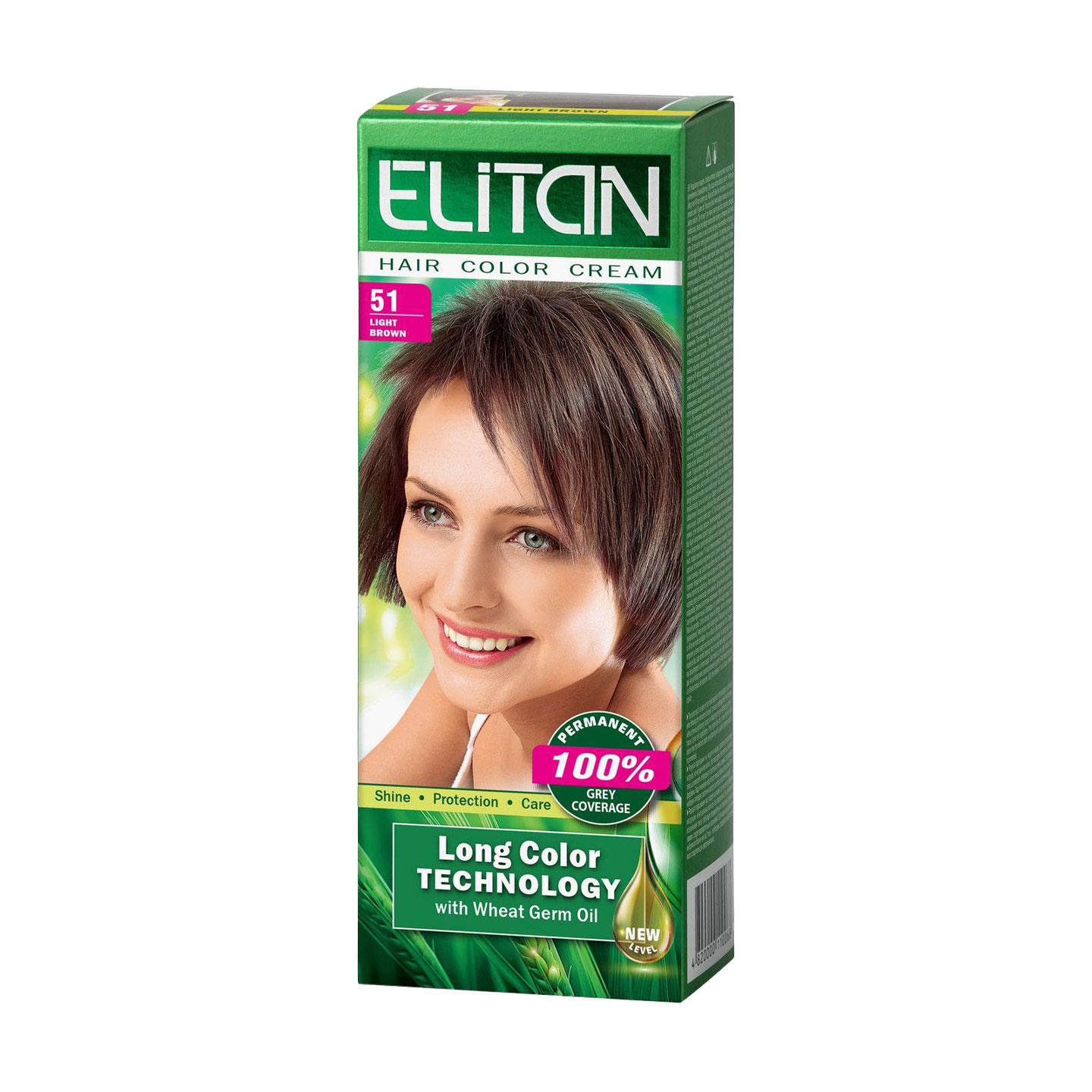 Стійка крем-фарба для волосся Elitan Hair Color Cream 51 Русявий, 115 мл